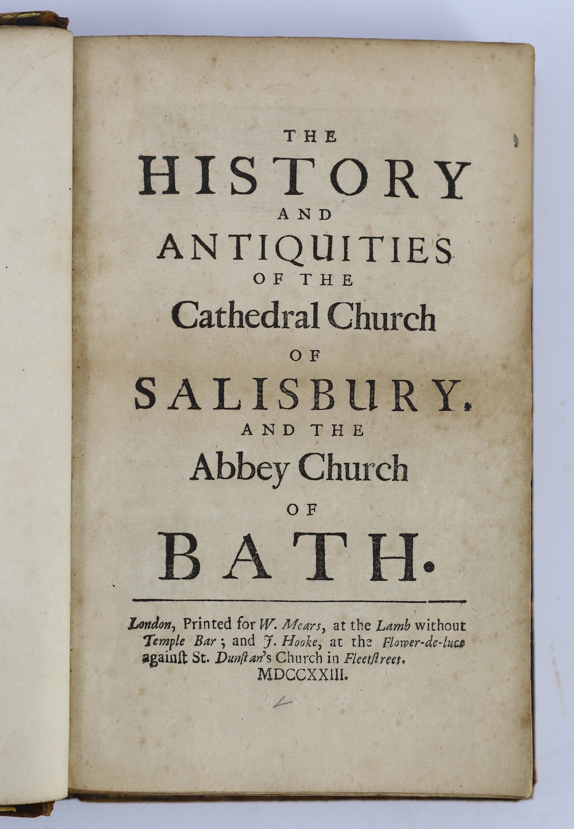 WILTS: The Salisbury Guide ... the Antiquities of Old Sarum, and of ... the City of New Sarum ... 3rd edition, corrected and considerably enlarged. half title, rebound half calf and marbled boards